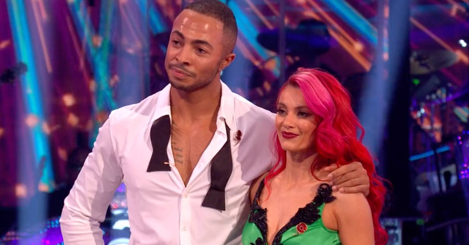 Dianne Buswell receives feedback with Strictly Come Dancing partner Tyler West