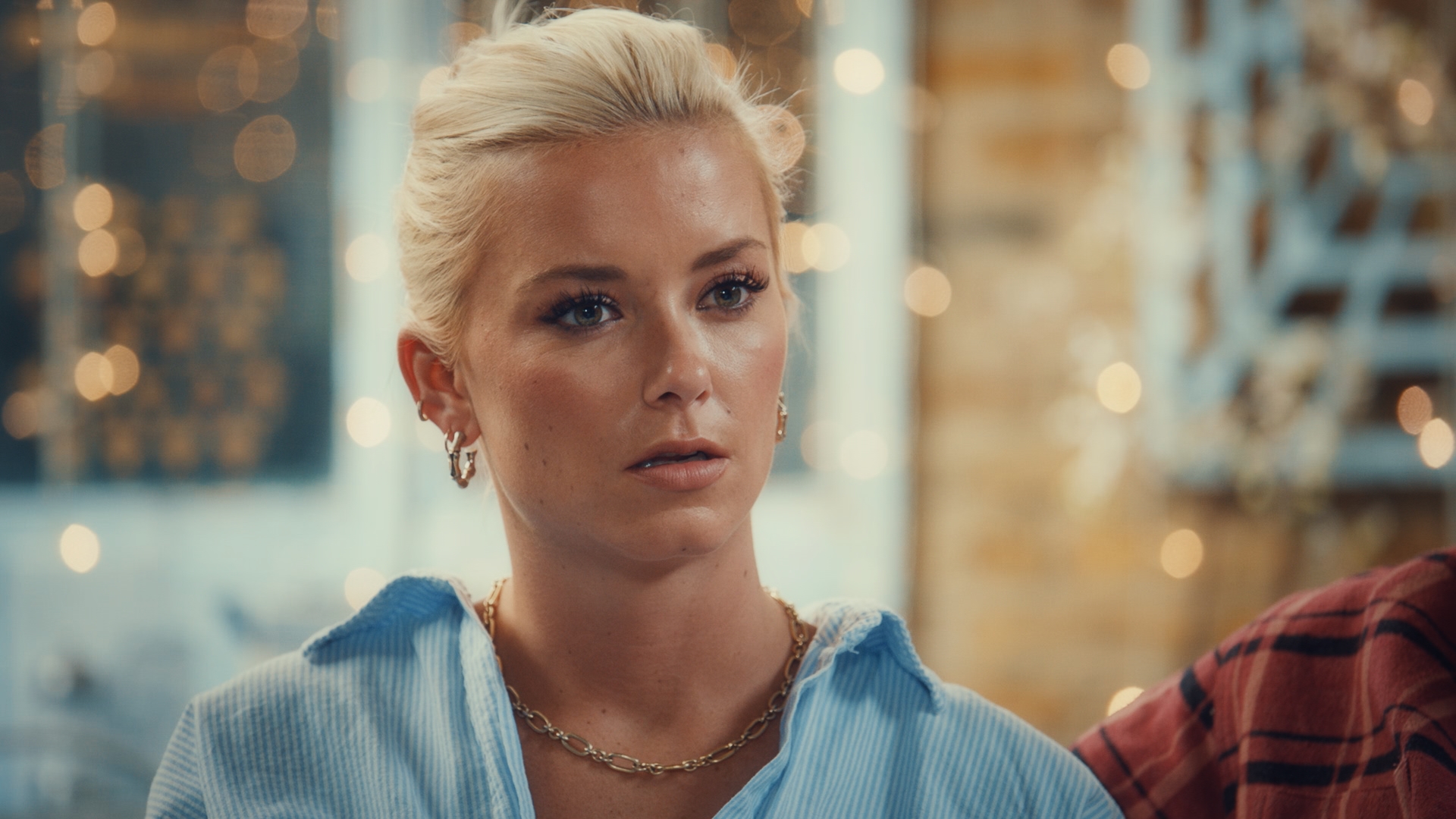 Olivia Bentley looking shocked in Made In Chelsea