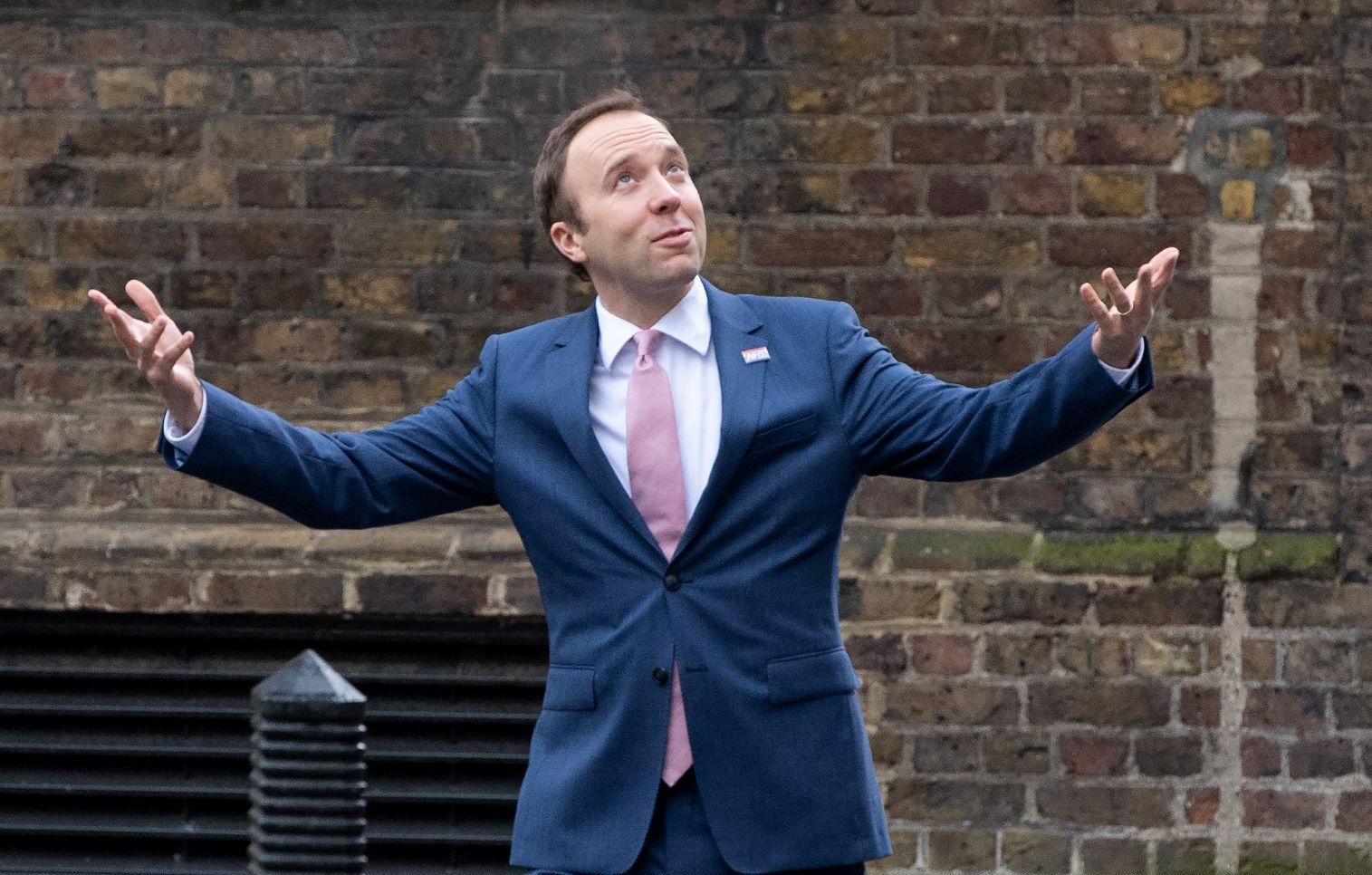 I'm A Celebrity star Matt Hancock with his arms open wide