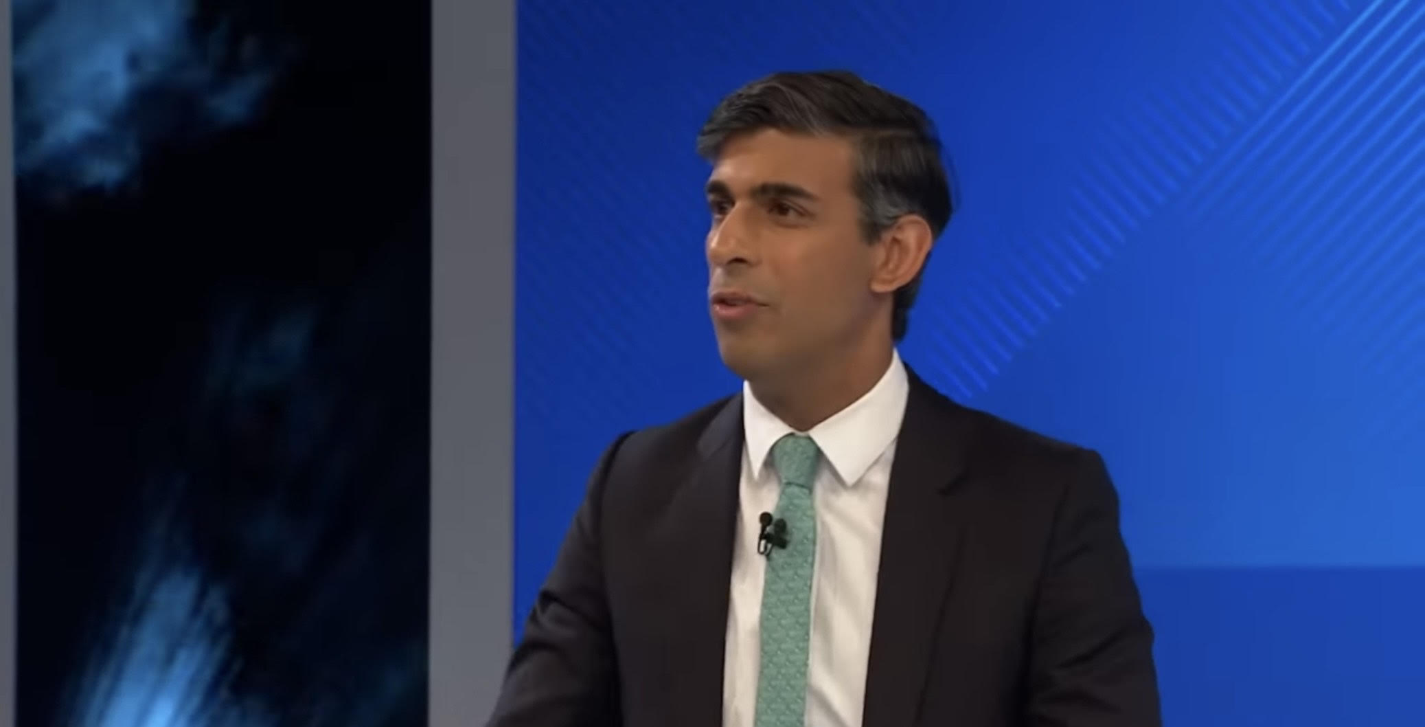 Rishi Sunak speaking during interview