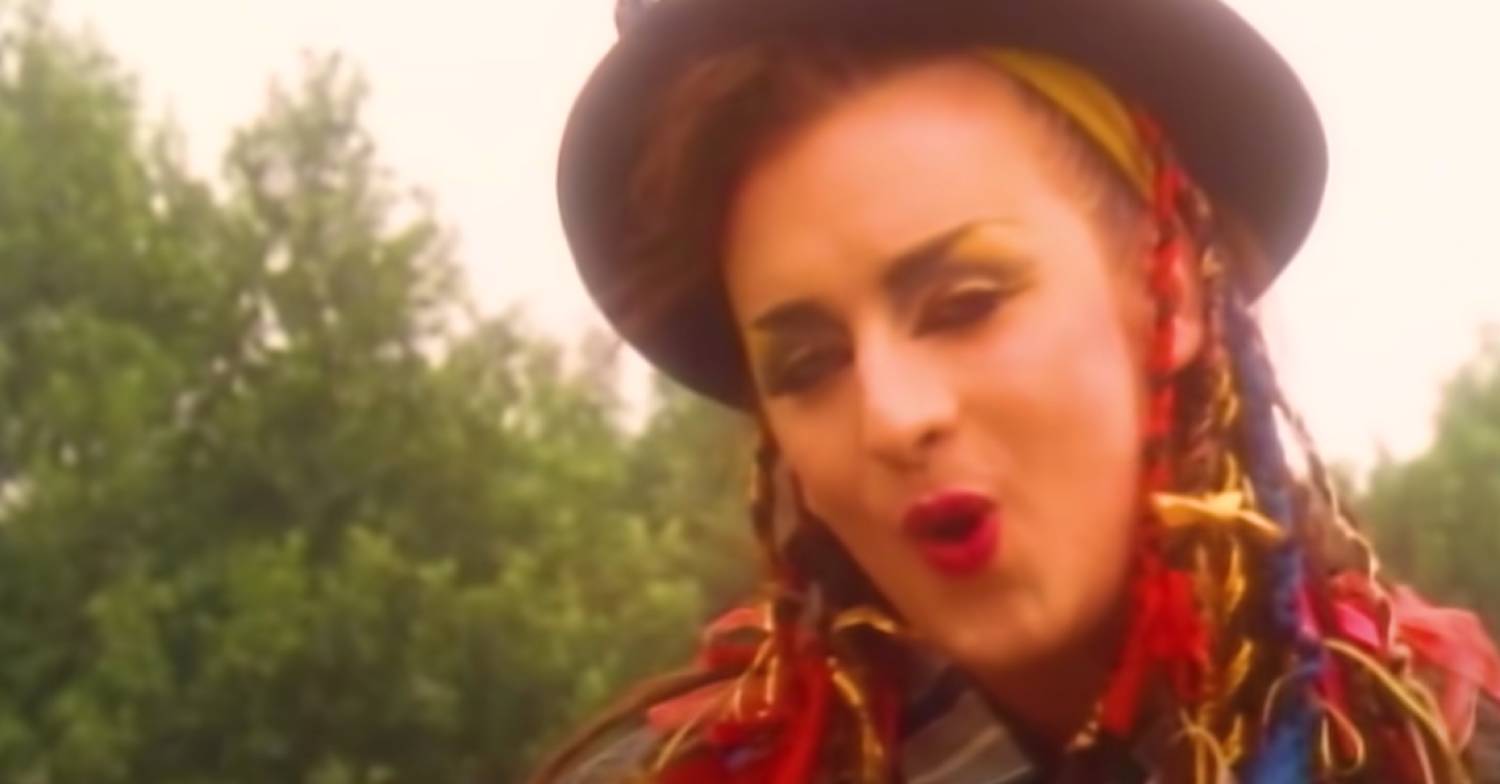 Boy George sings with Culture Club