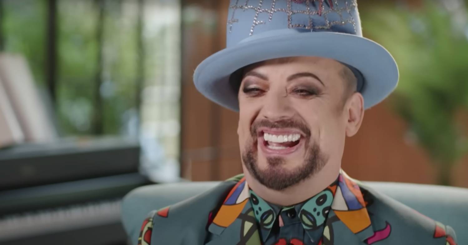 Boy George laughs on I'm A Celebrity