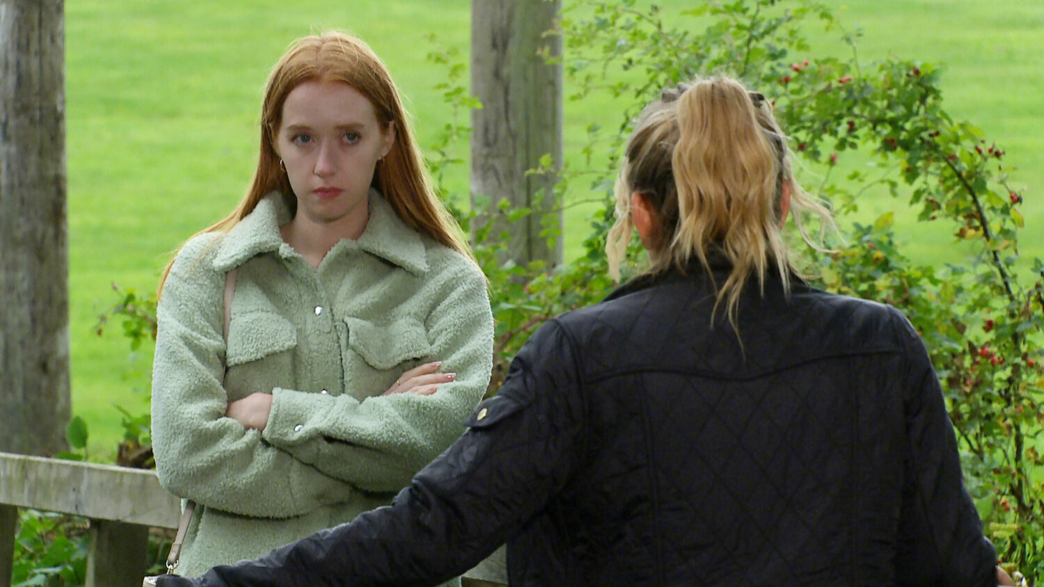 Emmerdale twist charity clueless about mack fathering chloe s baby