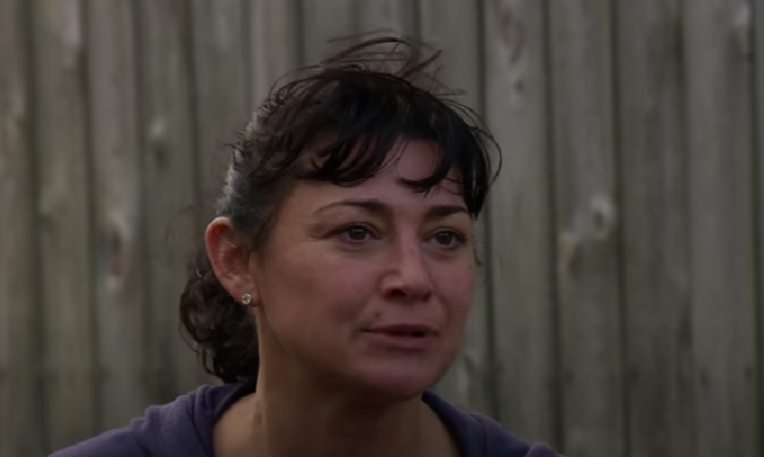 Moira Barton looking angry in Emmerdale