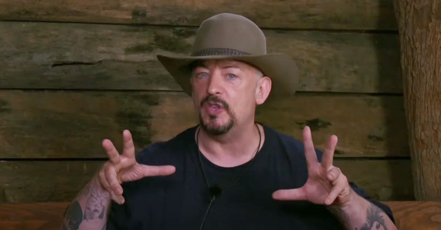 Boy George explaining his point on I'm A Celeb