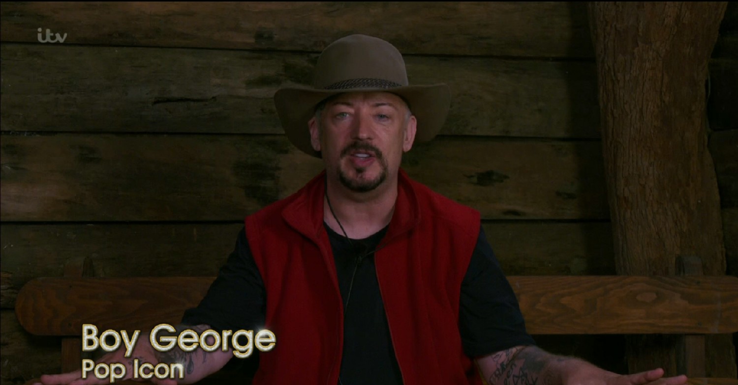 Boy George on I'm A Celebrity tonight 