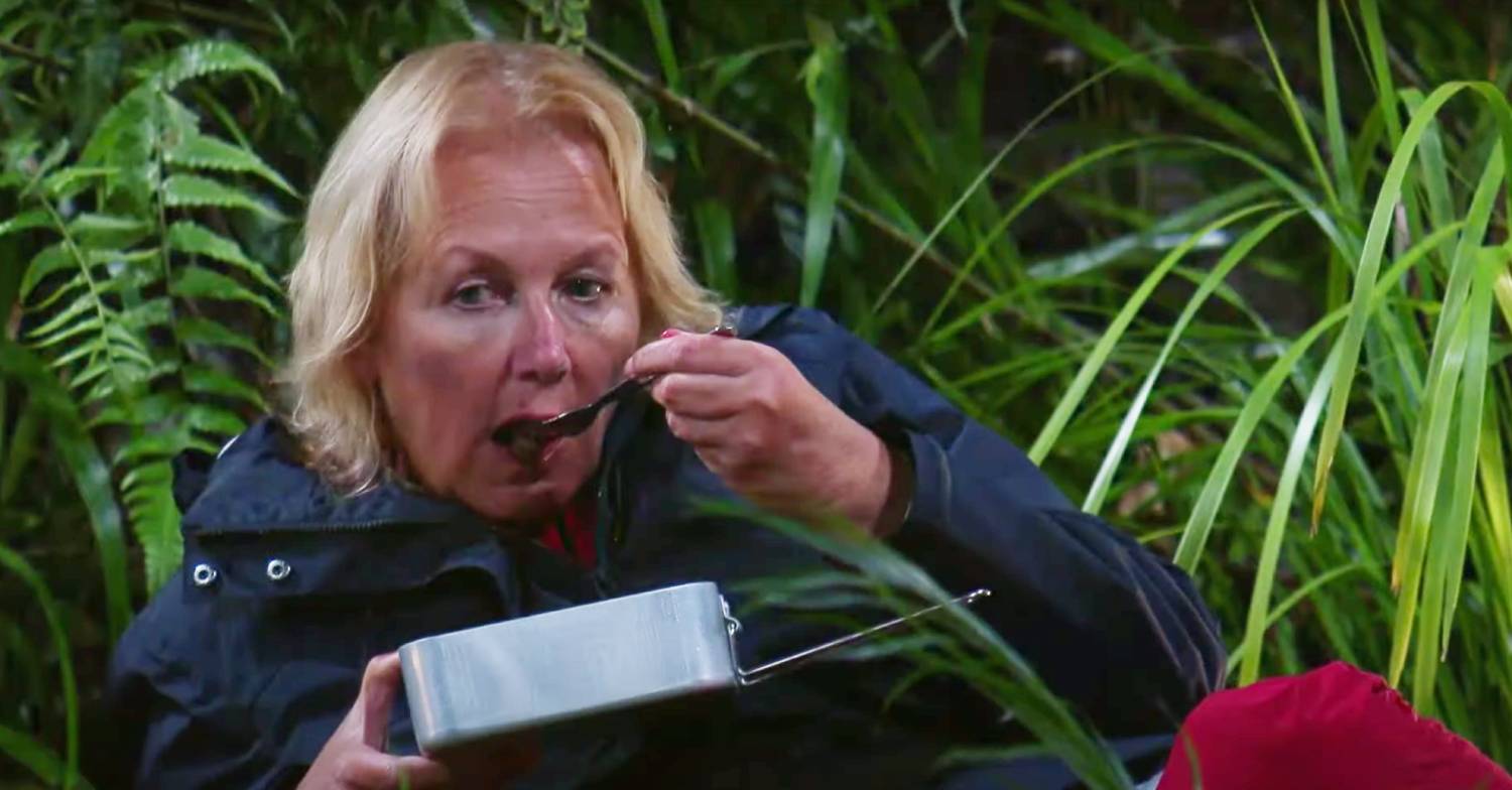 I'm A Celebrity contestant Sue Cleaver eats