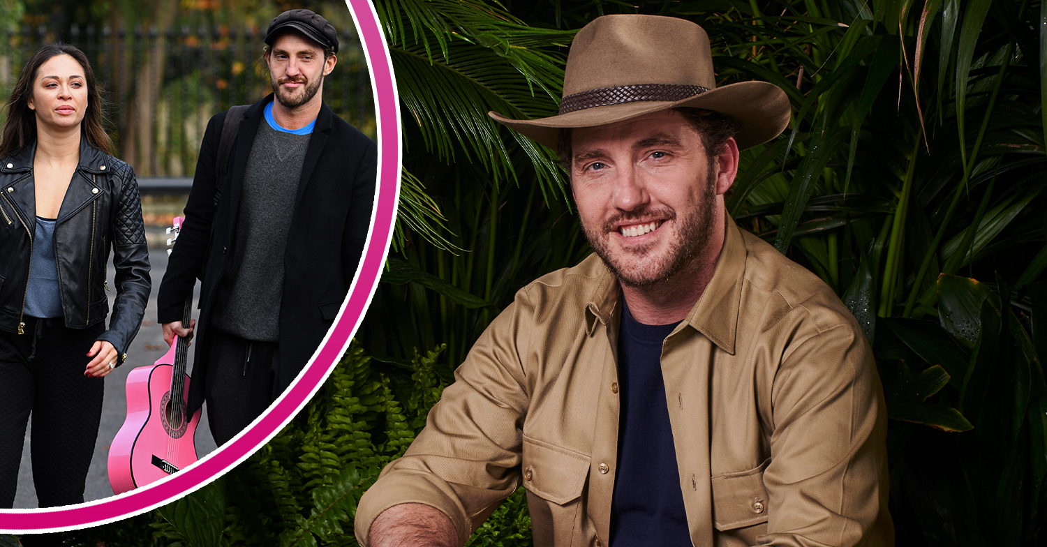 Seann Walsh in his I'm A Celebrity outfit and with Katya Jones