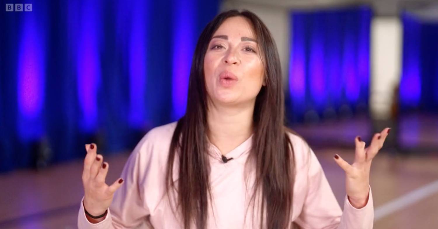 Strictly star Katya Jones raises her hands