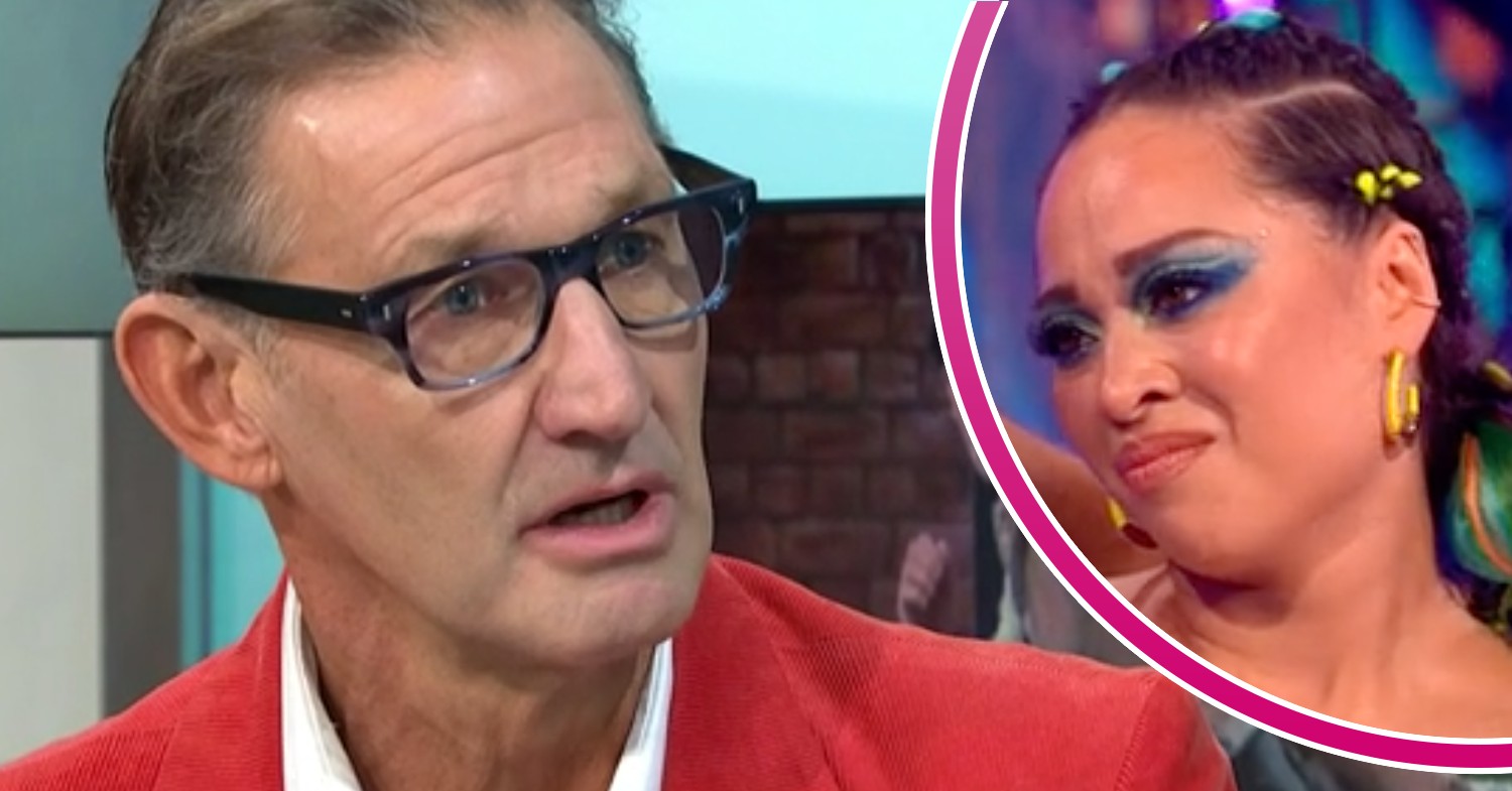 Strictly star Tony Adams looks concerned, Katya Jones looks upset