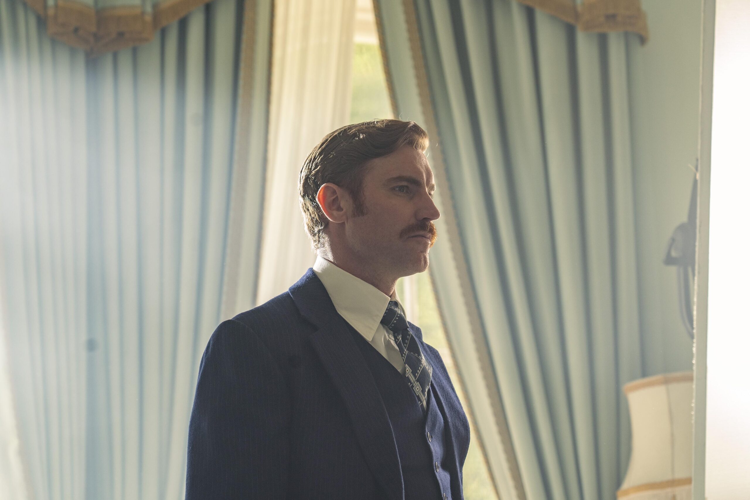 Stephen Lampert looks to his side in Dalgliesh