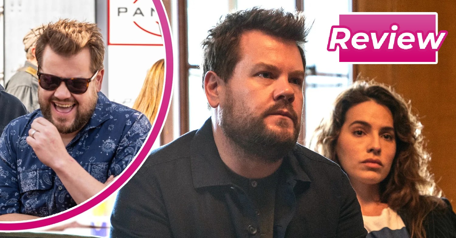 James Corden and Melia Kreiling in character in Mammals