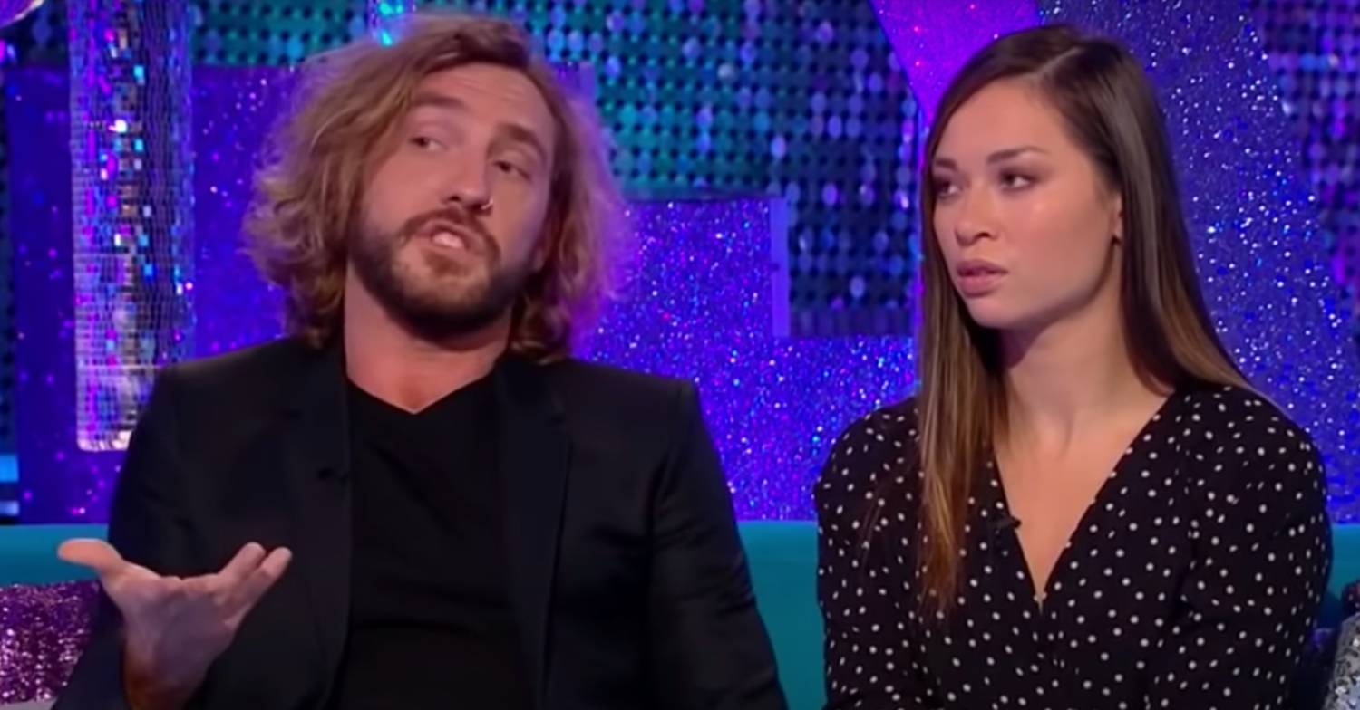 I'm A Celebrity contestant Seann Walsh sits with Katya Jones for Strictly Come Dancing