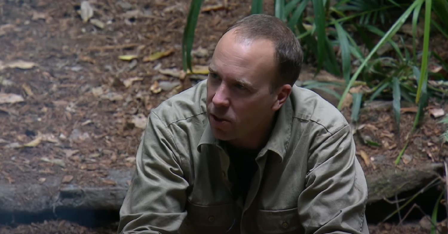 Matt Hancock speaking to campmates in jungle on I'm A Celeb