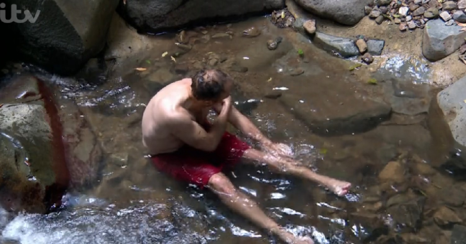 Matt Hancock sat in water on I'm A Celeb