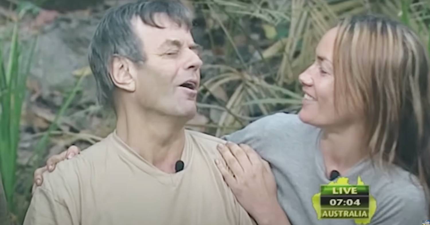 I'm A Celebrity 2002 winner Tony Blackburn celebrates