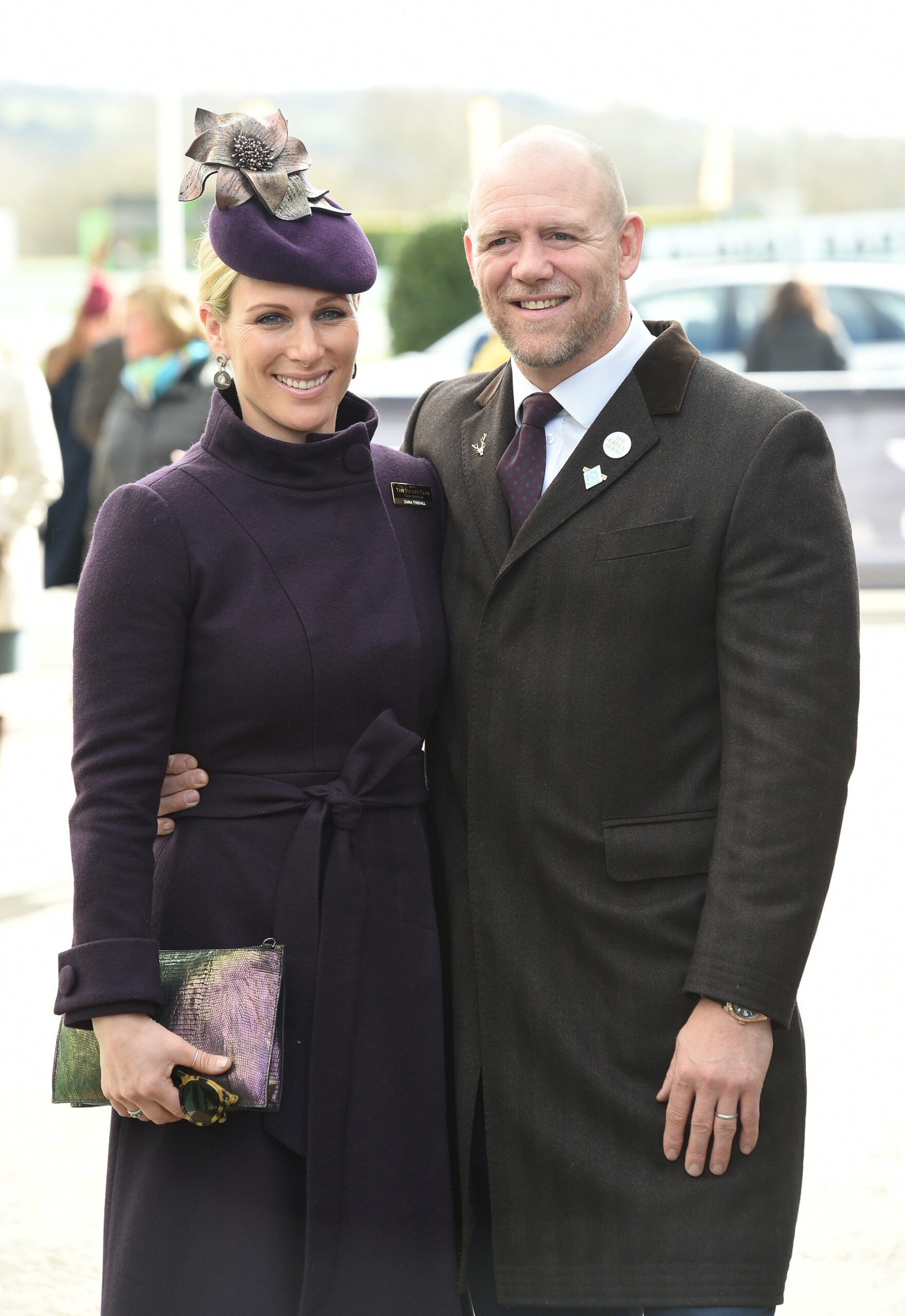 Mike Tindall and wife Zara Tindall during royal outing