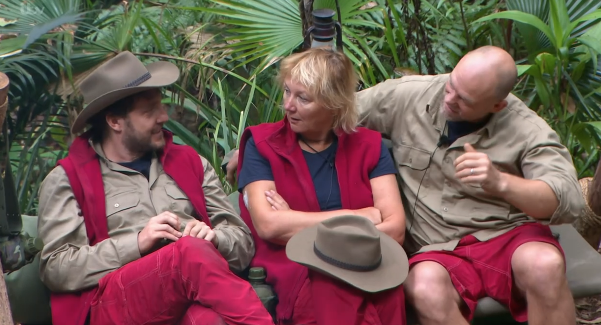 Sue Cleaver questioning Seann in the jungle