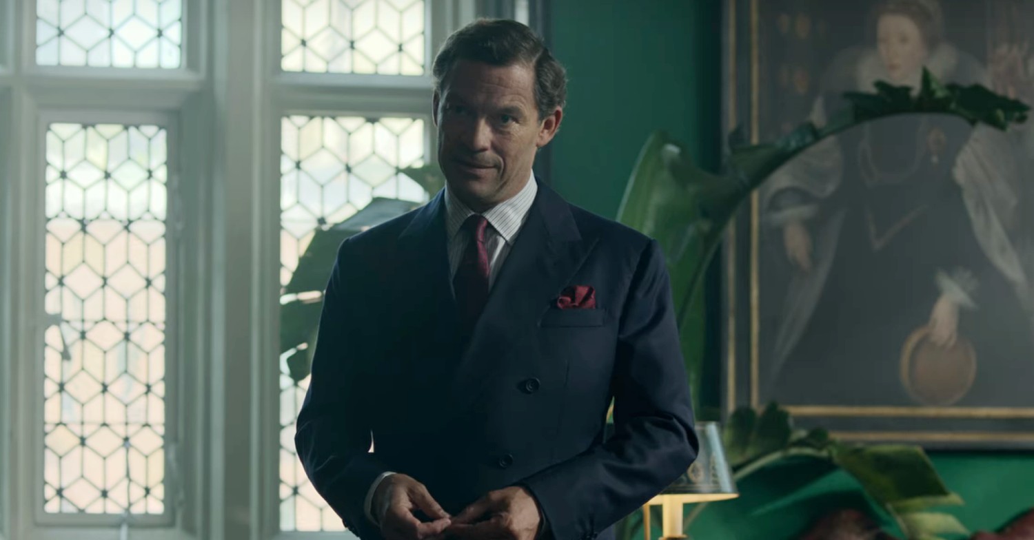 Dominic West as Charles on The Crown