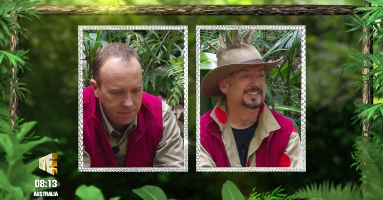 Boy George and Matt Hancock on I'm A Celebrity