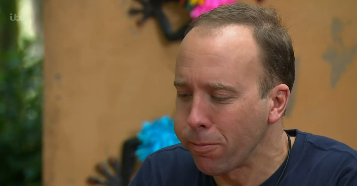 Matt Hancock on I'm A Celebrity tonight