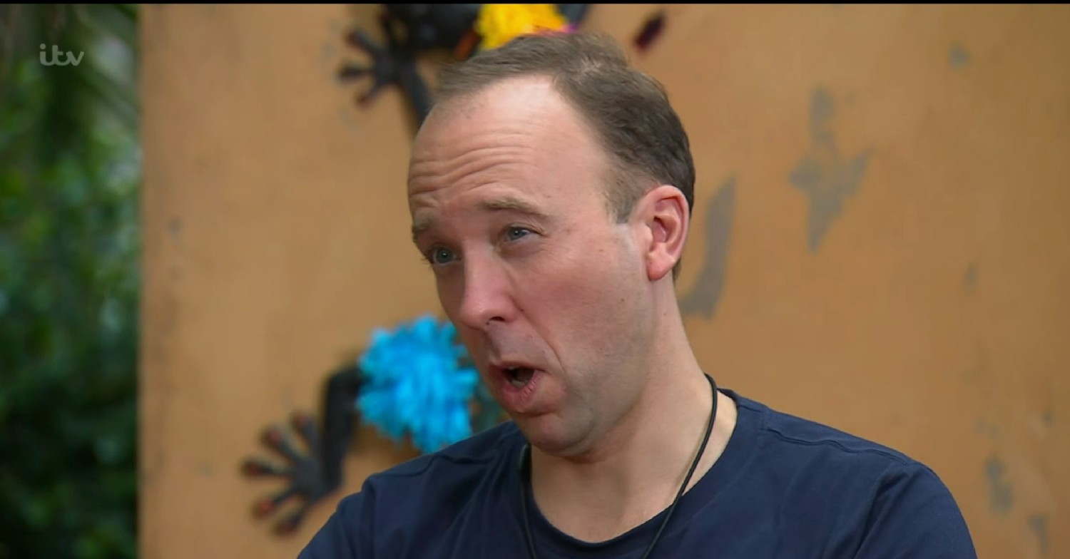 Matt Hancock on I'm A Celebrity tonight 