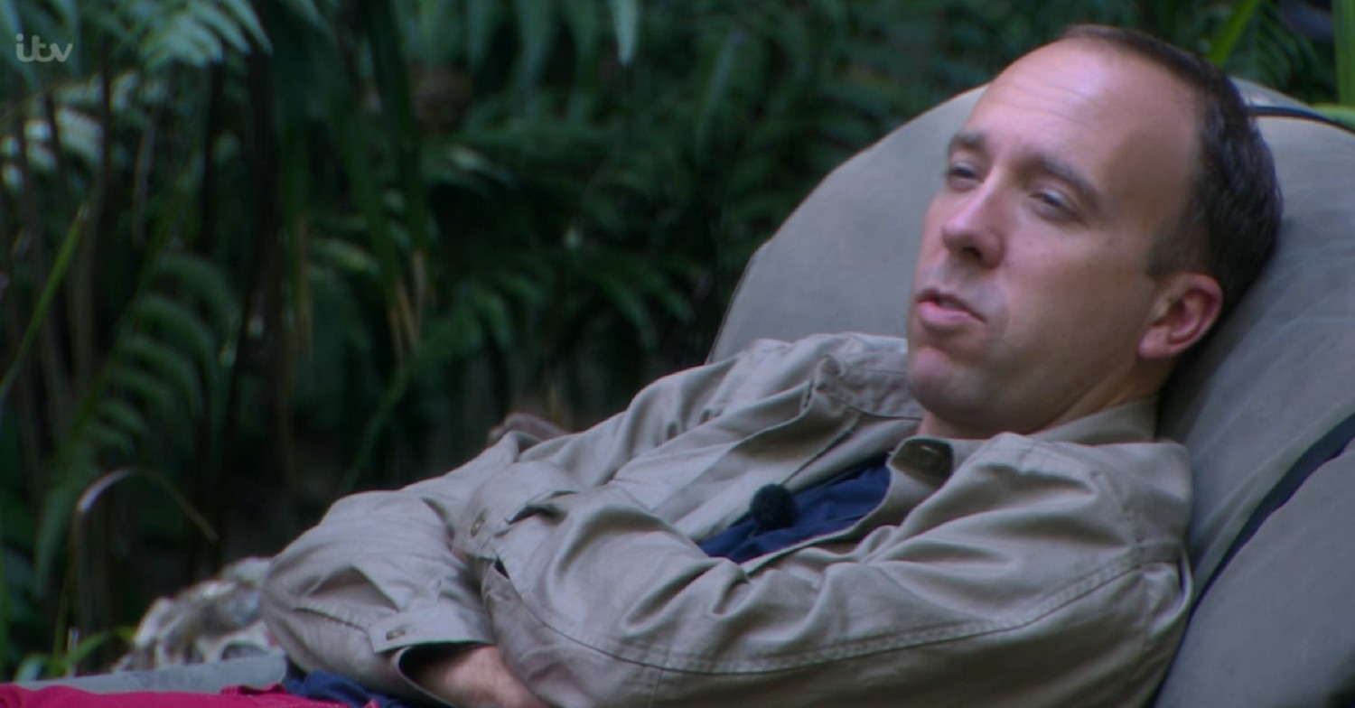 Matt Hancock on I'm A Celebrity tonight 