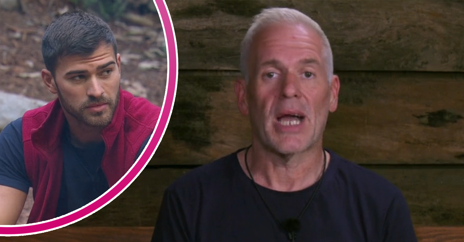 Chris Moyles speaking on I'm A Celebrity and Owen Warner inset