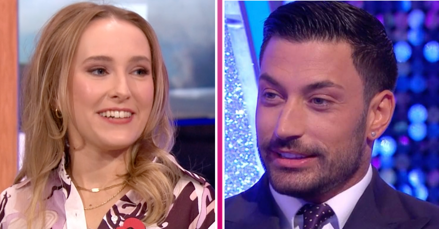 Strictly stars Rose and Giovanni being interviewed