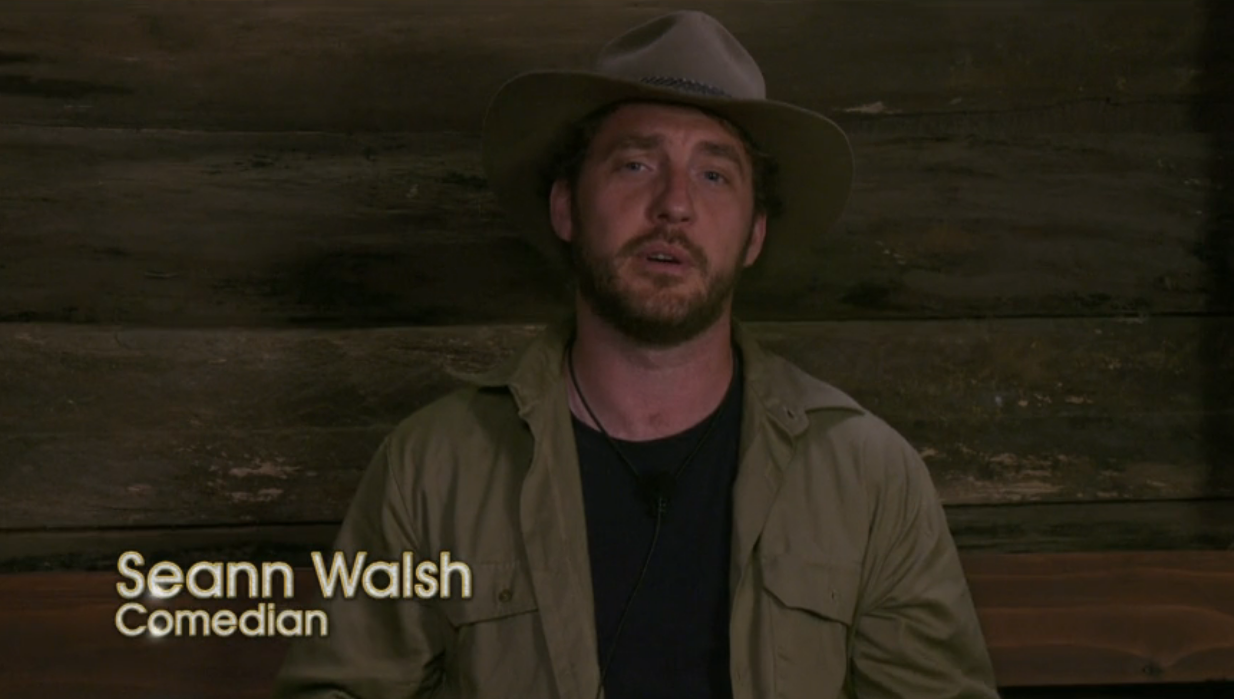 Seann Walsh in the I'm A Celebrity Bush Telegraph
