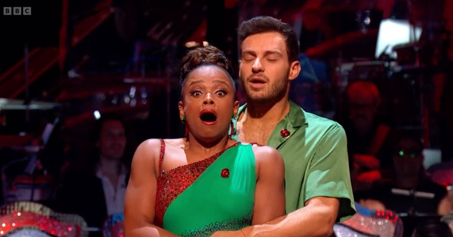 Strictly stars Fleur East and Vito Coppola look shocked