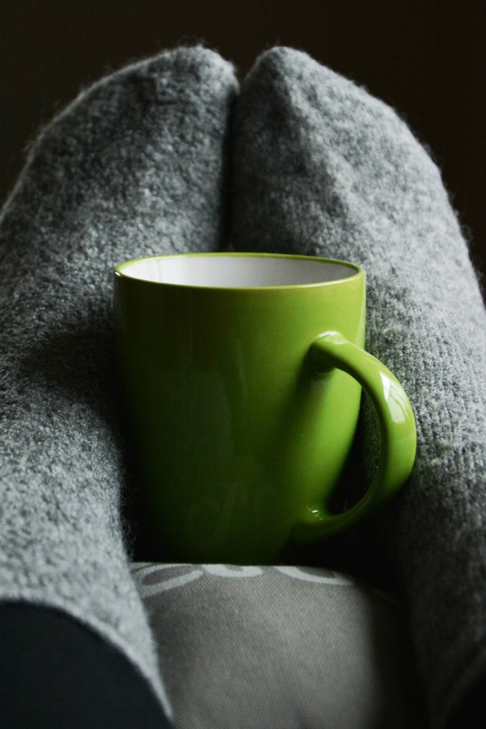 Toes warming in socks