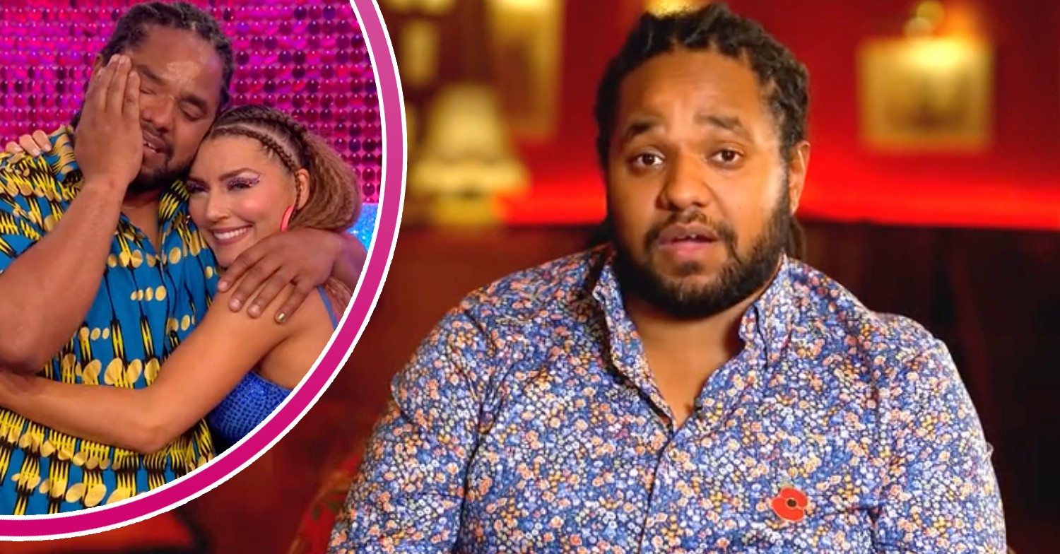 Strictly stars Hamza Yassin and Jowita Przystal embrace