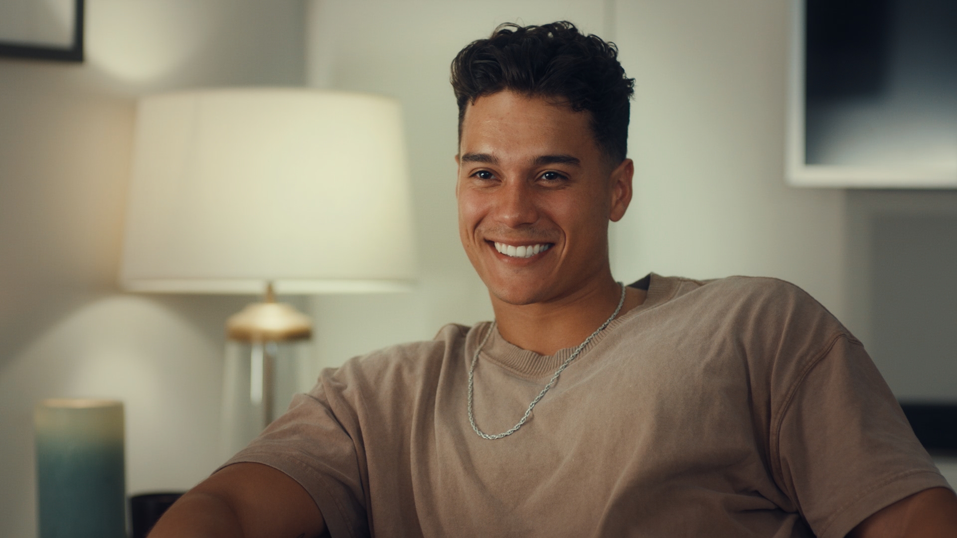 Miles smiling in Made In Chelsea