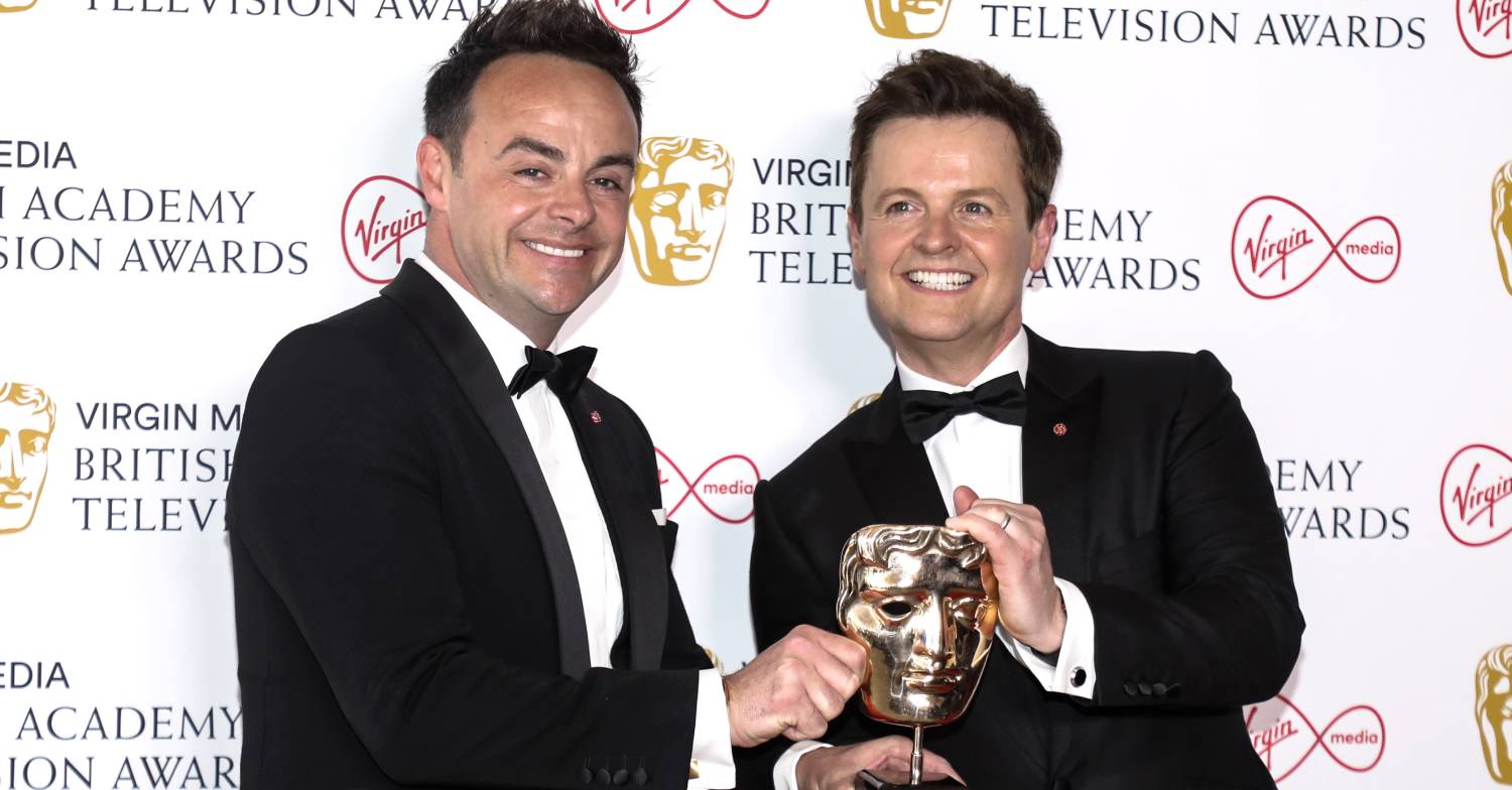 I'm A Celebrity hosts Ant and Dec Donnelly show off a BAFTA