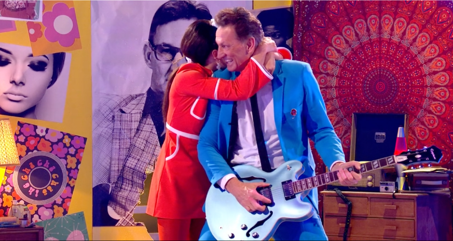 Tony Adams and Katya Jones hug after Strictly dance performance