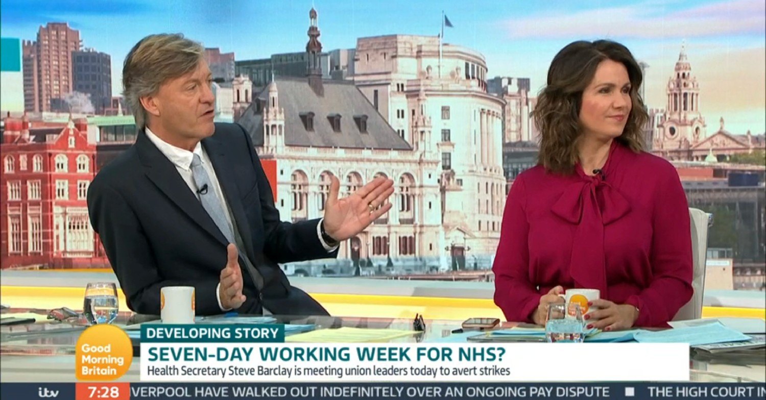Richard Madeley and Susanna Reid on GMB today 