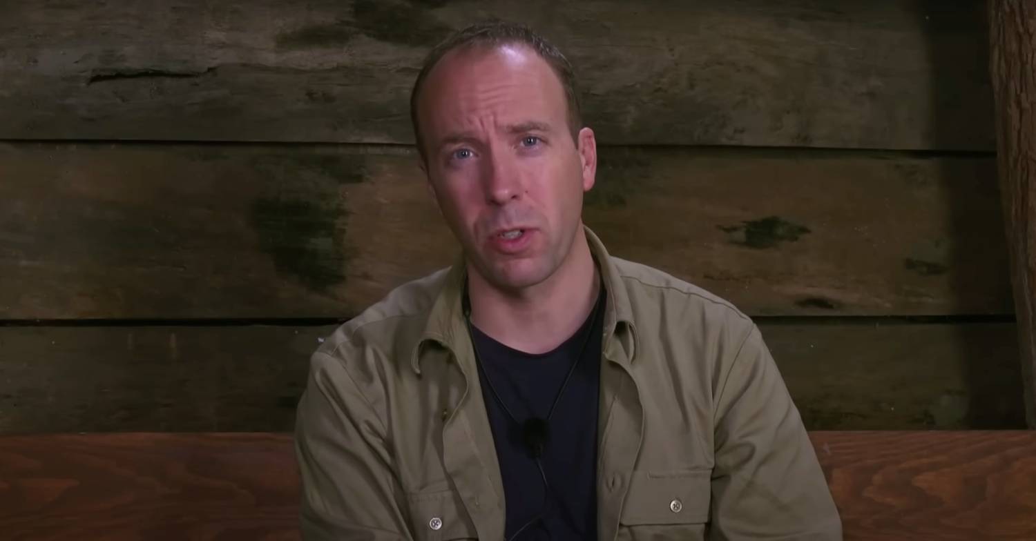 I'm A Celeb Matt Hancock speaks in the Bush Telegraph