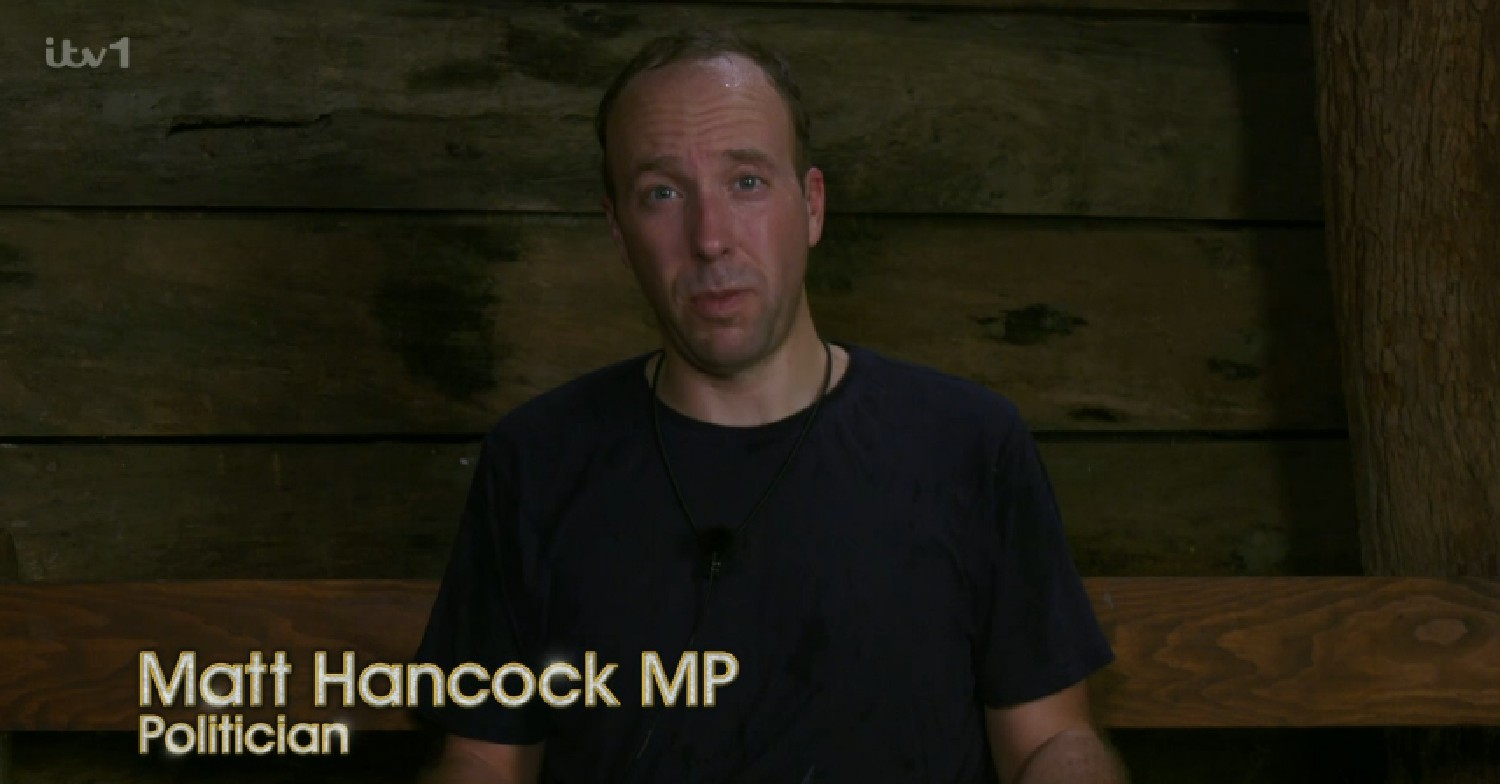 Matt Hancock speaking in the Bush Telegraph on I'm A Celebrity