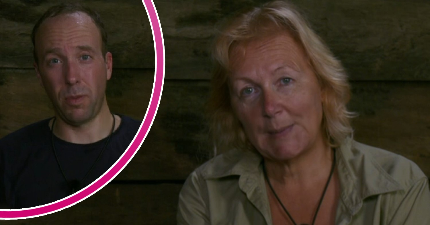 Sue Cleaver and Matt Hancock in the Bush Telegraph on I'm A Celebrity