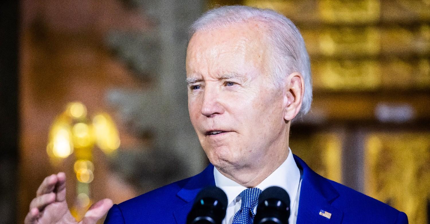 Joe Biden speaking in speech