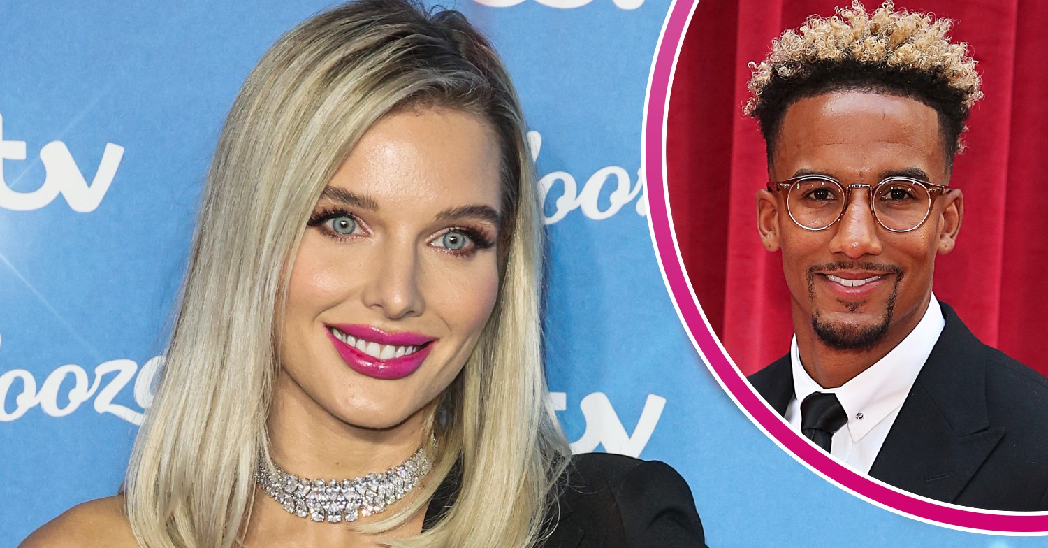 Helen Flanagan and Scott Sinclair smiling at events
