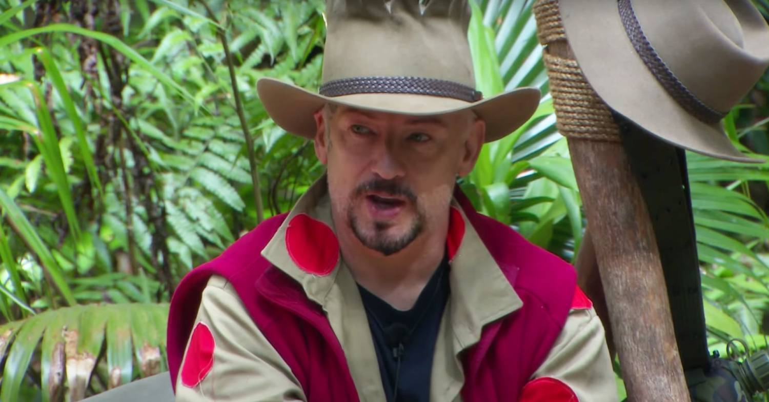 I'm A Celebrity star Boy George looks to the side