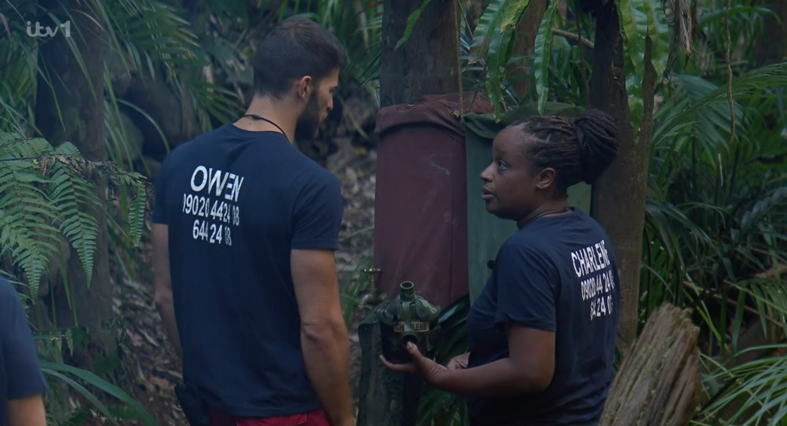 Owen confronts Charlene in camp
