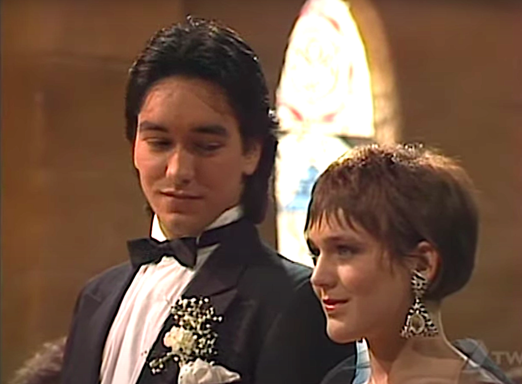 Bobby and Frank ready to say their vows in church