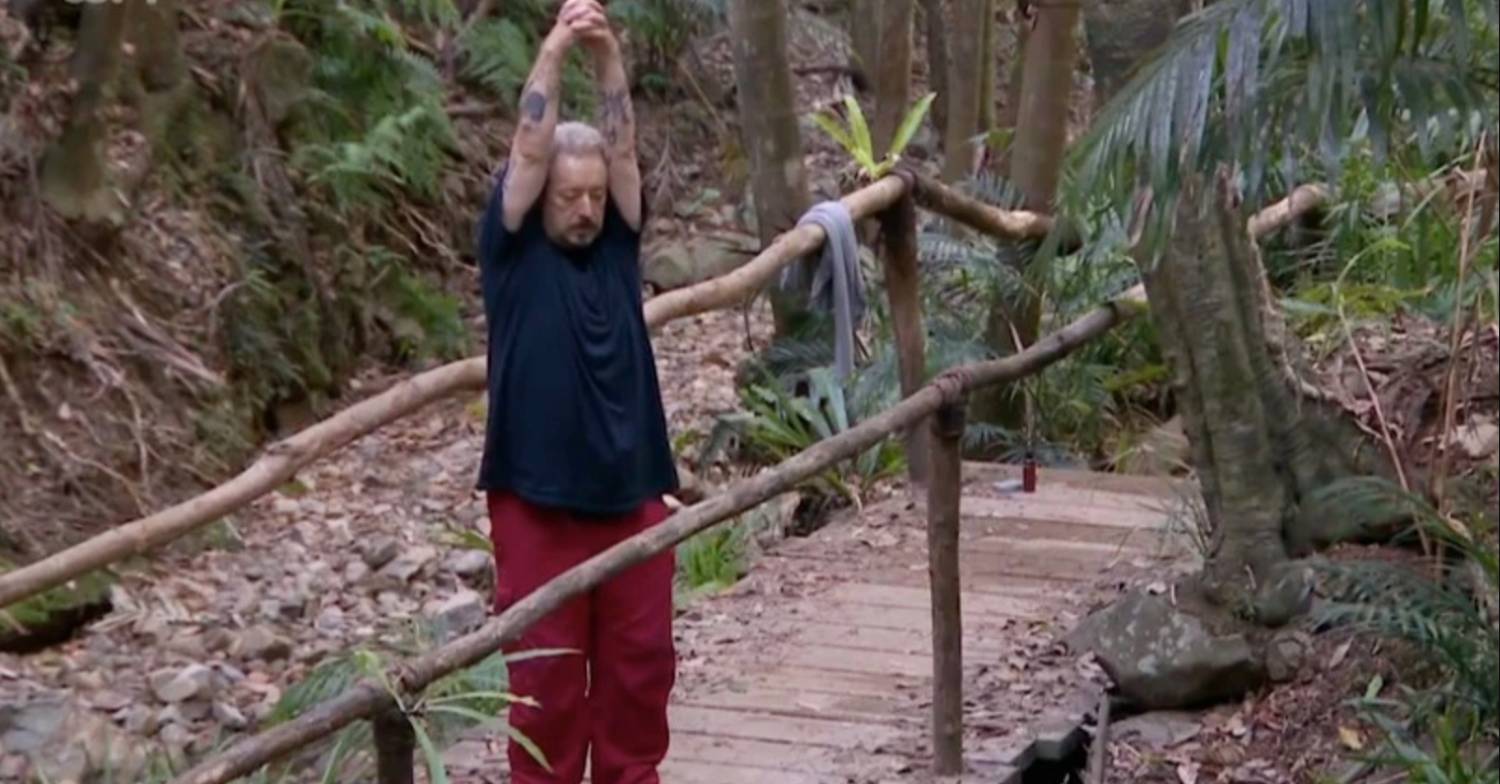 I'm A Celebrity Boy George stretches