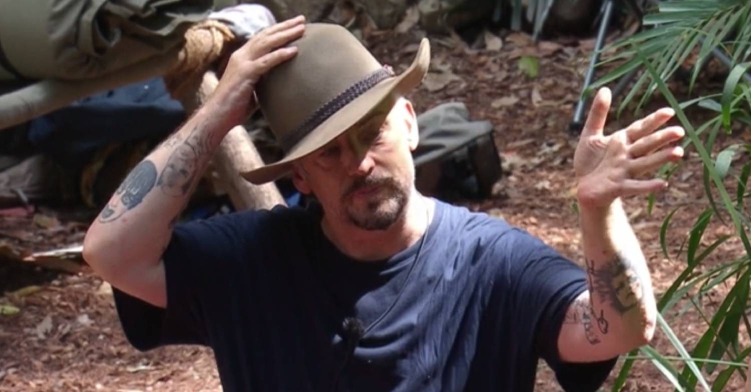 I'm A Celebrity Boy George holds up a hand