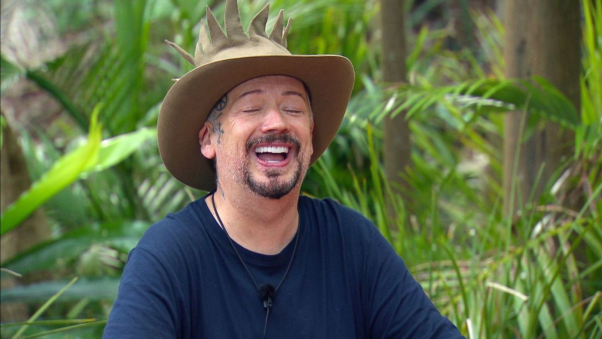 Boy George laughing on I'm A Celebrity