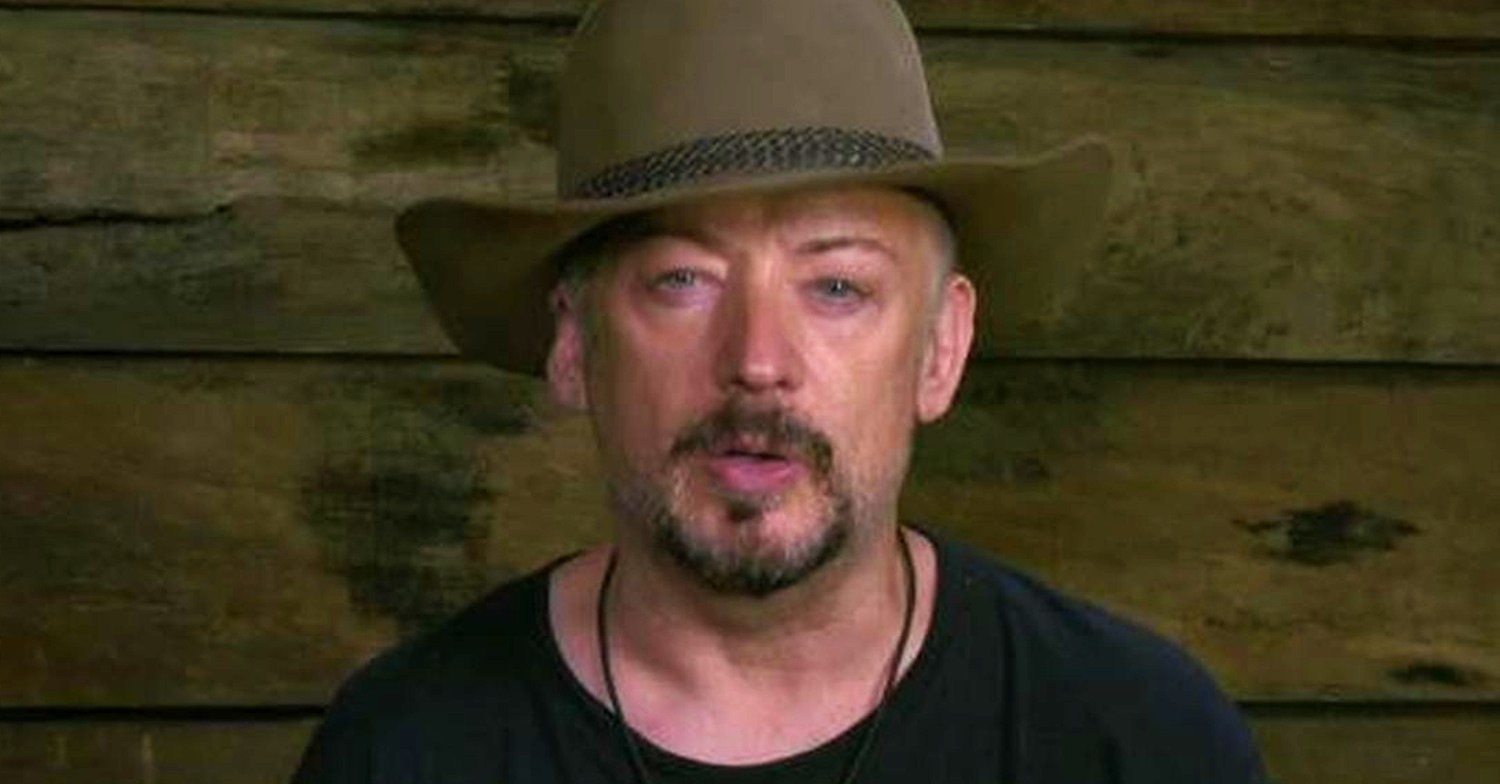 Boy George looking sad on I'm A Celeb