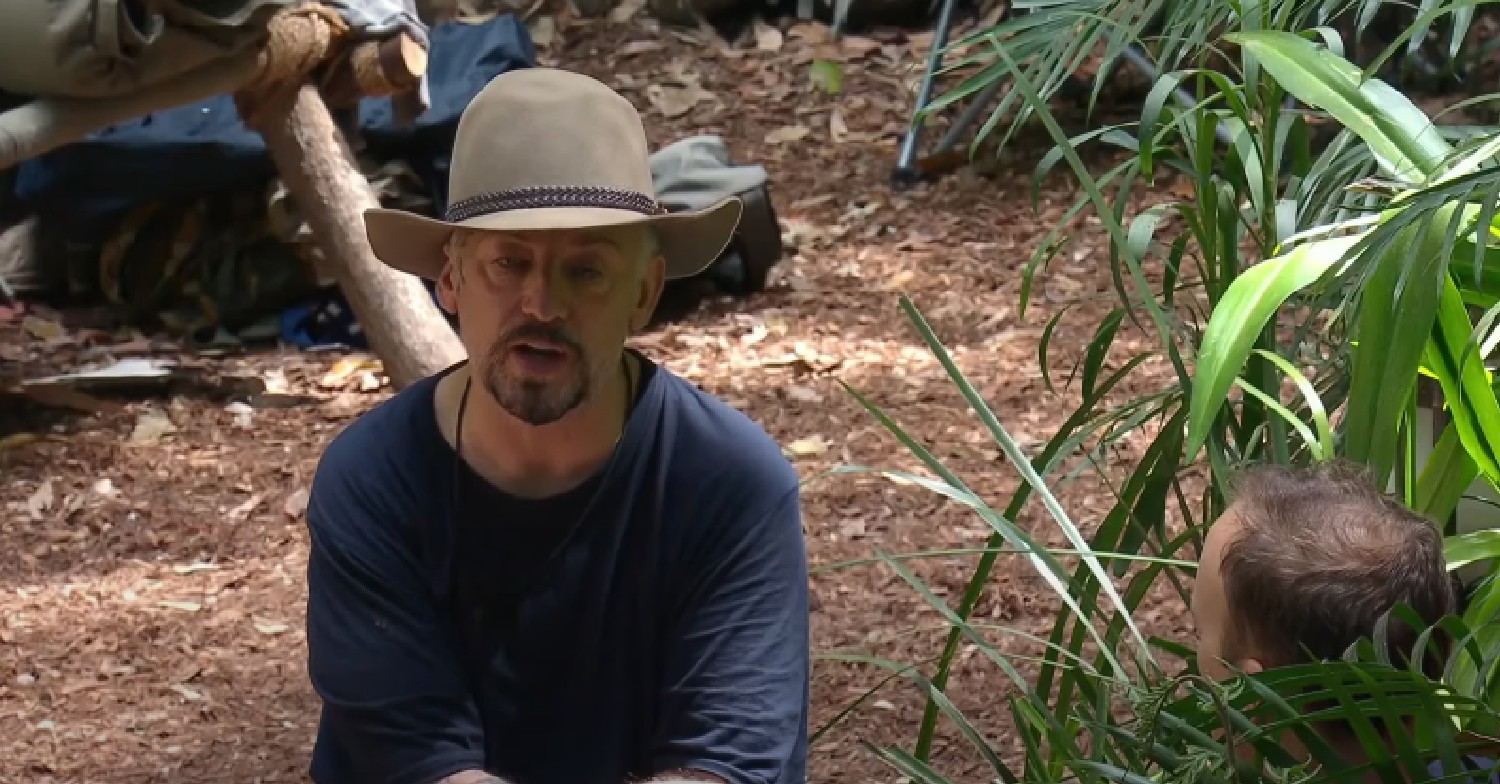 Boy George speaking to campmates on I'm A Celeb